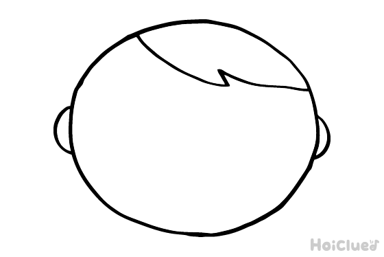 【ぬりえ】顔〜おとこのこバージョン〜