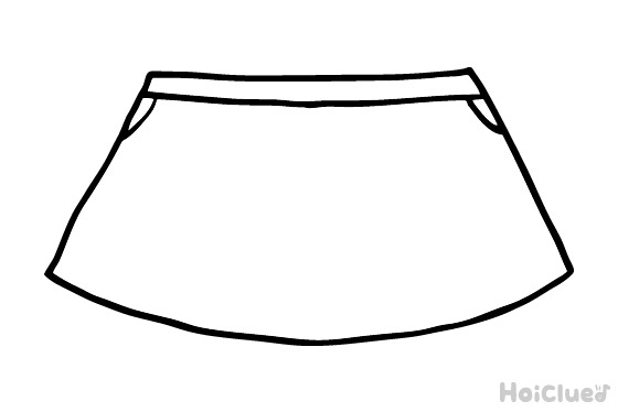 【ぬりえ】スカート