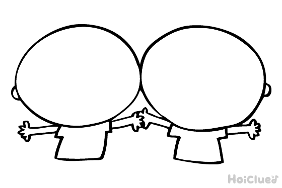 【ぬりえ】こども〜アレンジいろいろバージョン〜