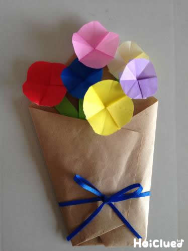 折り紙の花束を贈ろう！〜プレゼントにもピッタリの製作あそび〜