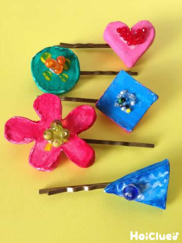 オリジナルモチーフ付き！カラフルヘアピン〜紙粘土で楽しむ手作りアクセサリー〜