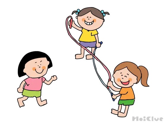 へのへのもへじ～なわとび2本でおもしろ戸外遊び～