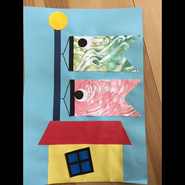 【みんなの投稿】こいのぼり フィンガーペインティング