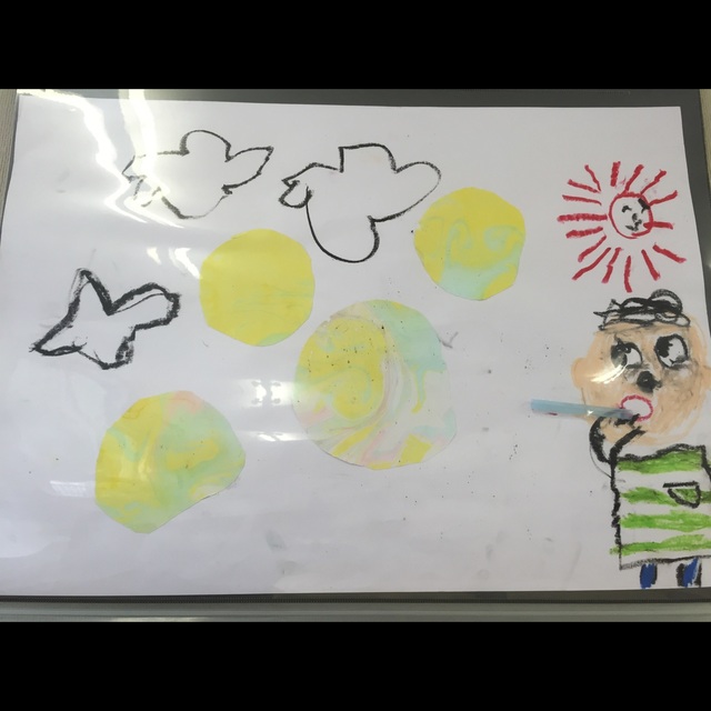 【みんなの投稿】5歳児 マーブリング