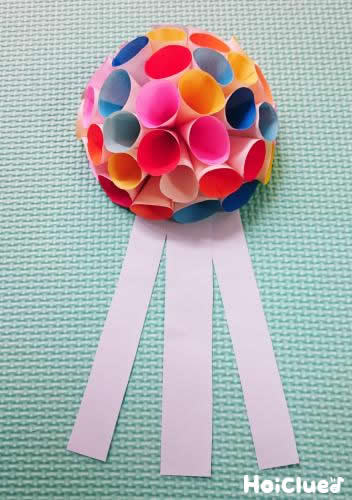 まんまる！カラフルくす玉〜折り紙だけで楽しめる製作遊び〜