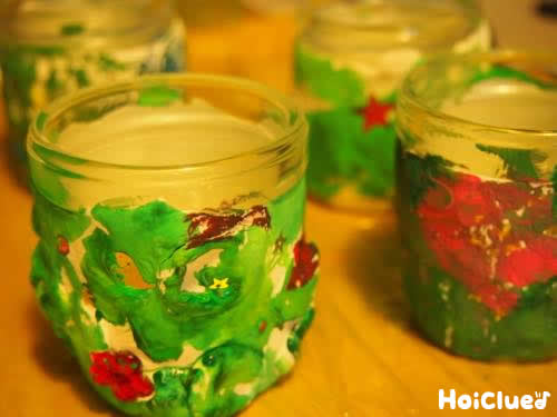 ムードたっぷり！キャンドルホルダー〜クリスマスにちなんだ製作遊び〜