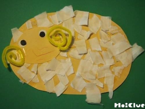 びりびりぺたぺた！めぇめぇひつじ〜身近な素材で作るアレンジいろいろ製作遊び〜