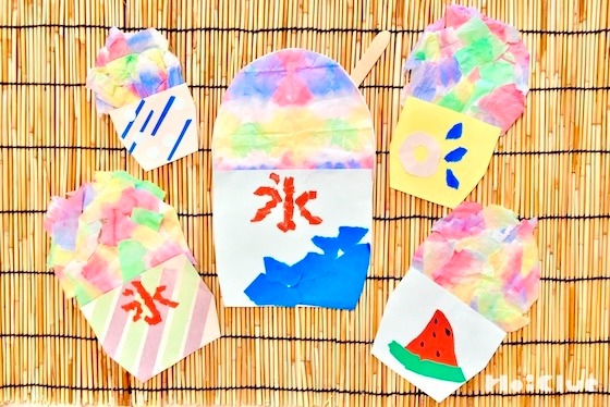虹色かき氷〜染め紙で楽しむアイデア遊び〜