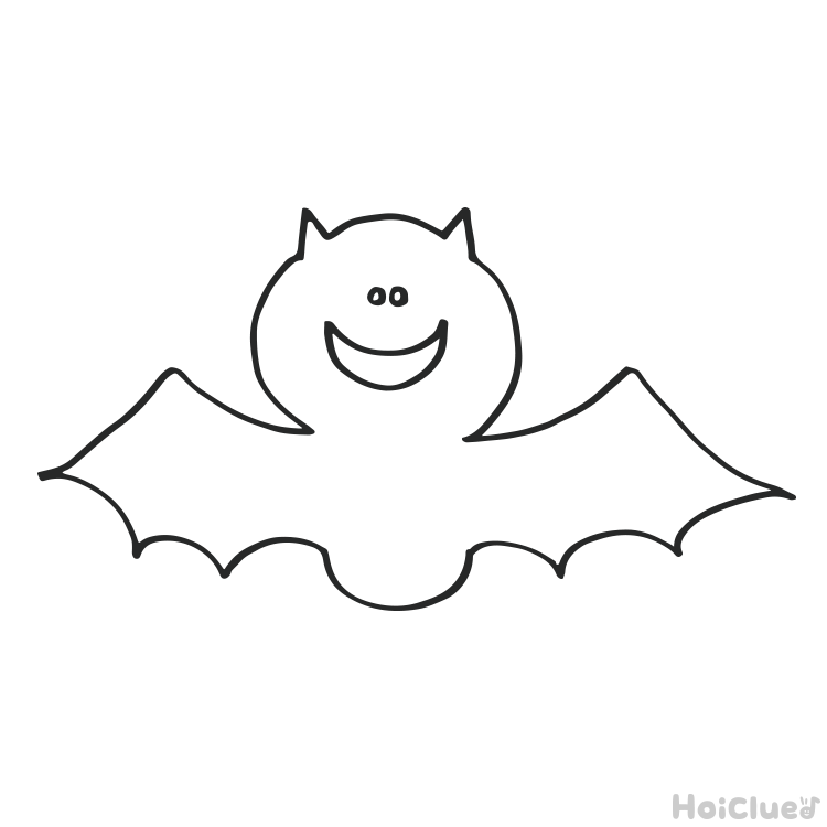 【ぬりえ】コウモリ〜ハロウィンにちなんだぬりえ〜