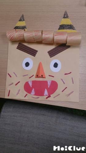 封筒くるくるおに〜頭にかぶる、手作りの鬼のお面〜