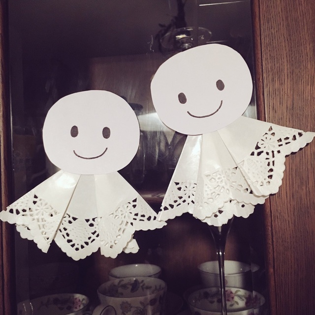 【みんなの投稿】レースペーパーでてるてるぼうず