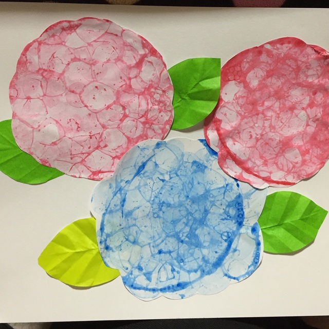 【みんなの投稿】バブルアート[あじさい]