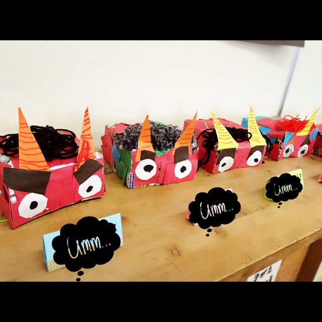 【みんなの投稿】帽子型✯鬼のお面✯