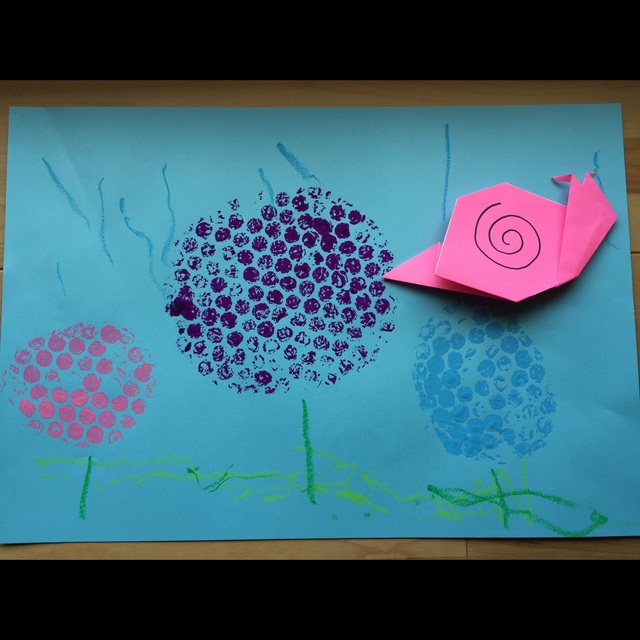 【みんなの投稿】2歳児紫陽花の制作