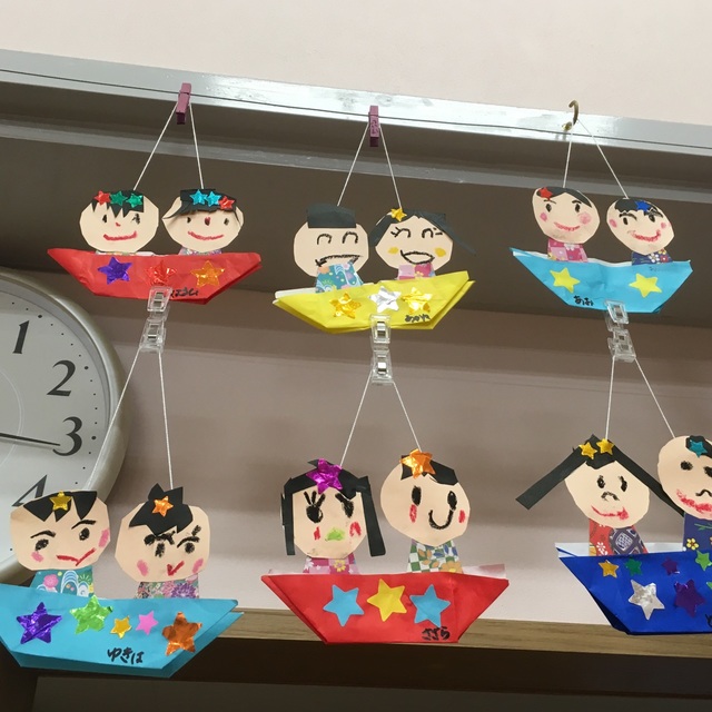 【みんなの投稿】おりひめ、ひこぼしさま七夕飾り