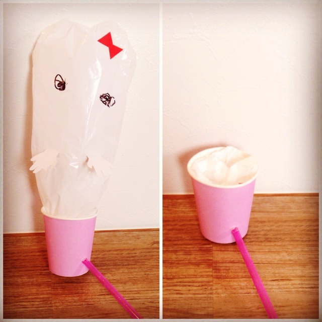 【みんなの投稿】【紙コップからおばけ！】