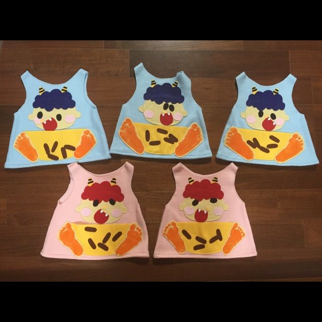 【みんなの投稿】0歳児 節分製作