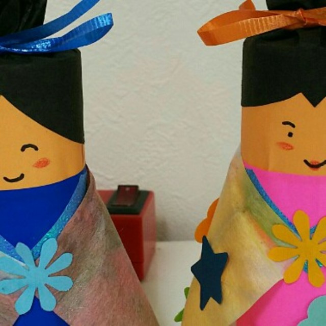 【みんなの投稿】トイレットペーパーの芯で織姫&彦星