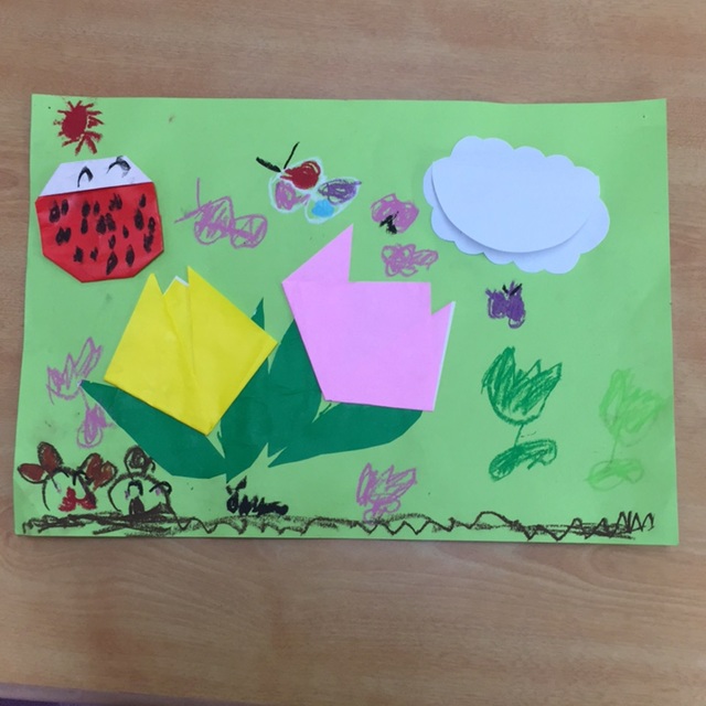 【みんなの投稿】4月の壁面 4歳児