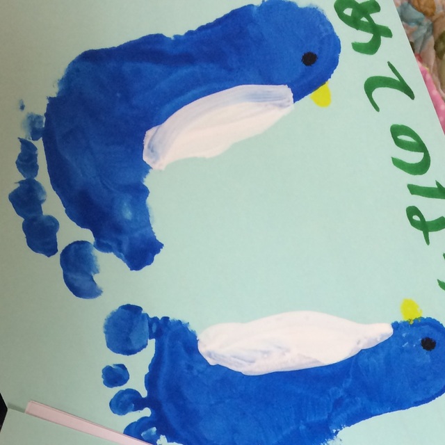 【みんなの投稿】足型でペンギンしてみました♡