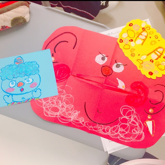 【みんなの投稿】●鬼のお面 3歳児