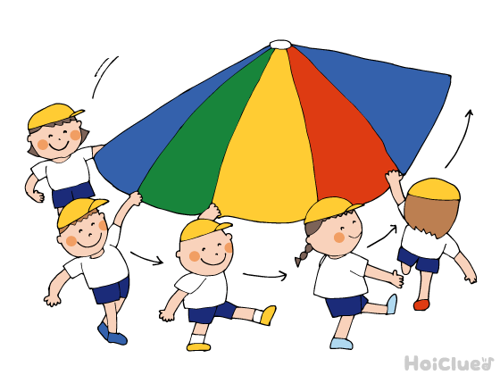 パラバルーン（メリーゴーランド）〜保育士が中に入って支える表現方法 〜