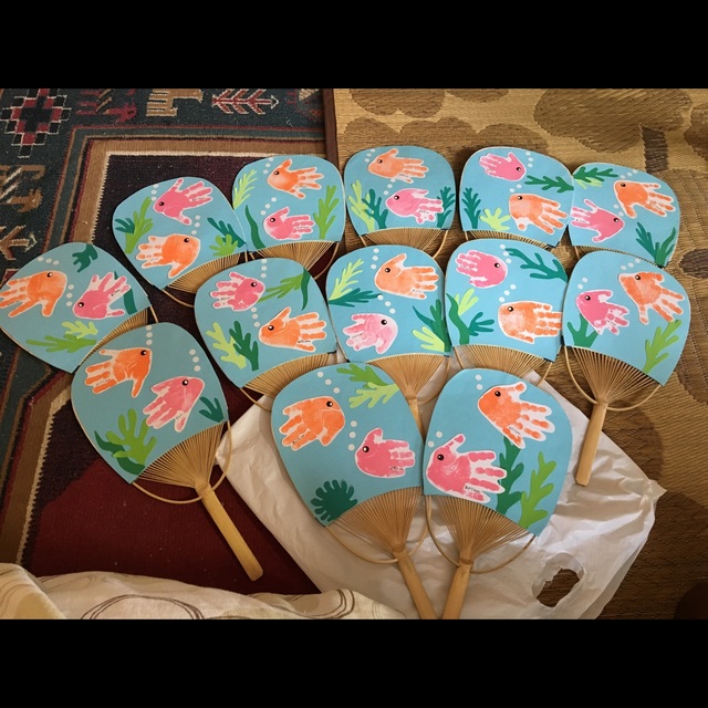 【みんなの投稿】【製作 さかなのうちわ】