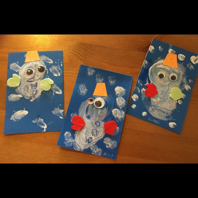 【みんなの投稿】雪だるまのカード年賀状や 寒中見舞いに