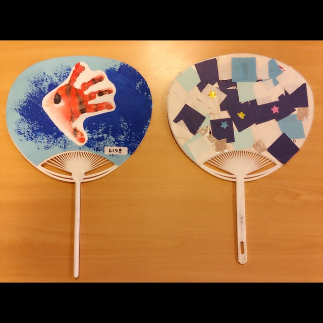 【みんなの投稿】【手型アート】・3歳児・うちわ