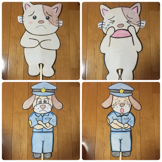 【みんなの投稿】【犬のおまわりさんペープサート】