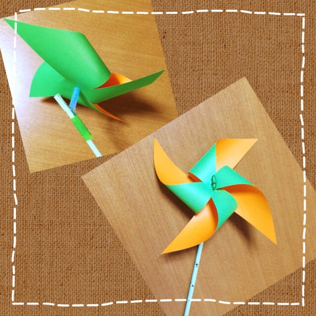 【みんなの投稿】【折り紙風車】