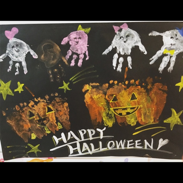 【みんなの投稿】ハロウィン#手形足型アート