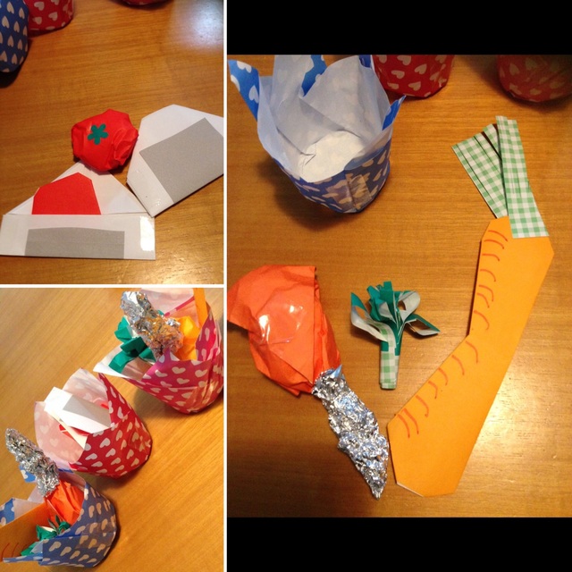 【みんなの投稿】【折り紙おままごと】4歳児制作
