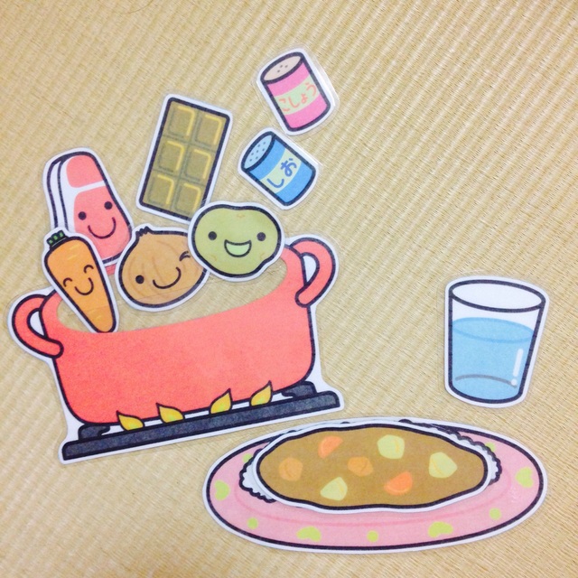 【みんなの投稿】カレーライスのペープサート