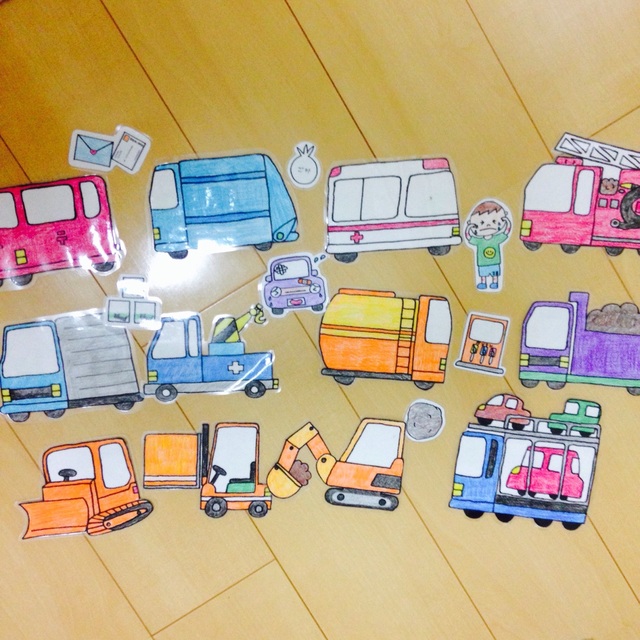 【みんなの投稿】はたらくくるま1 ペープサート