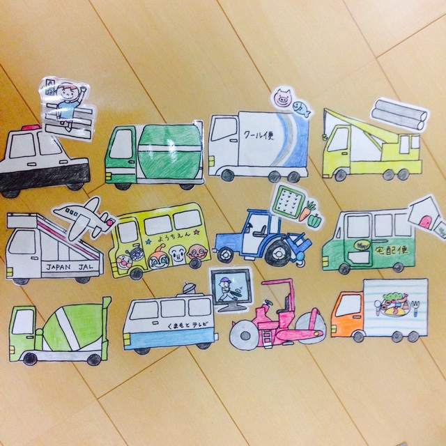 【みんなの投稿】はたらくくるま2 ペープサート