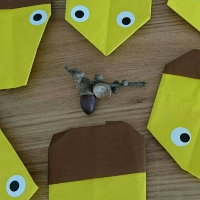 【みんなの投稿】⚫どんぐりの折り紙