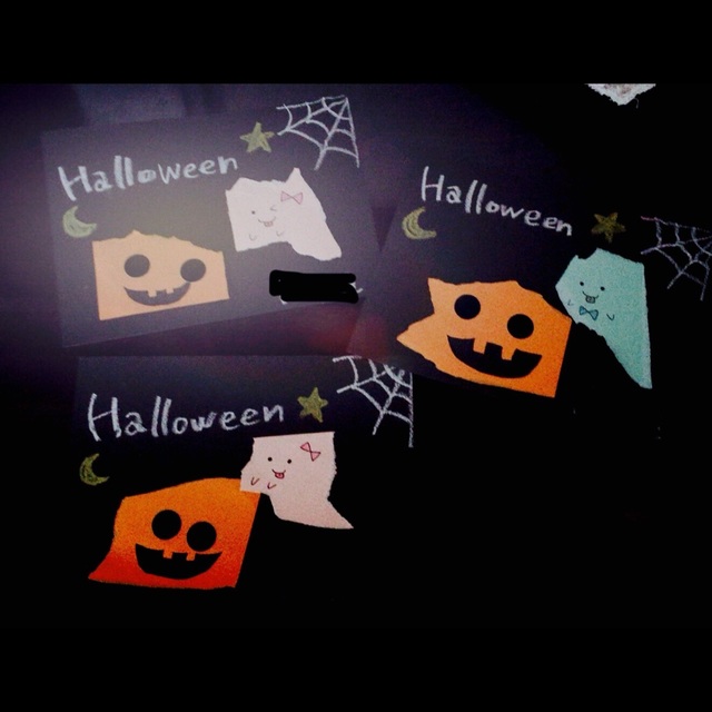 【みんなの投稿】【ちぎり絵☆ハロウィン】