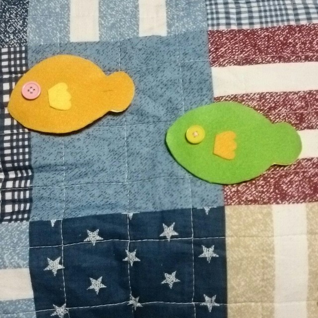 【みんなの投稿】ボタンあそびのお魚さん