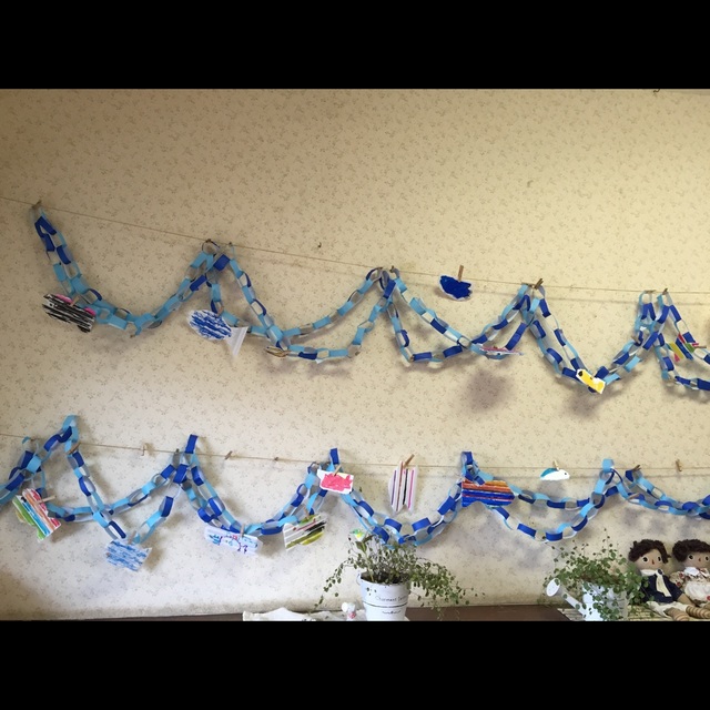 【みんなの投稿】魚釣りごっこ：壁面飾り