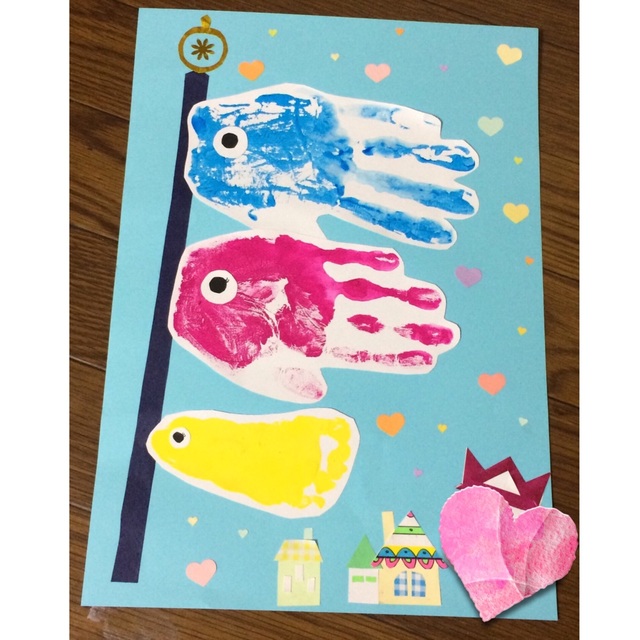 【みんなの投稿】＊ 手形アートこどもの日こいのぼり
