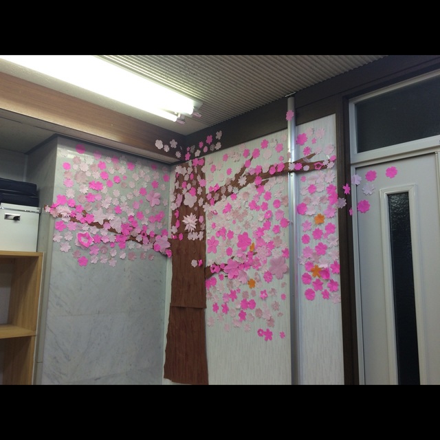 【みんなの投稿】4月の壁面桜の木