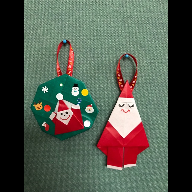 【みんなの投稿】折り紙サンタ