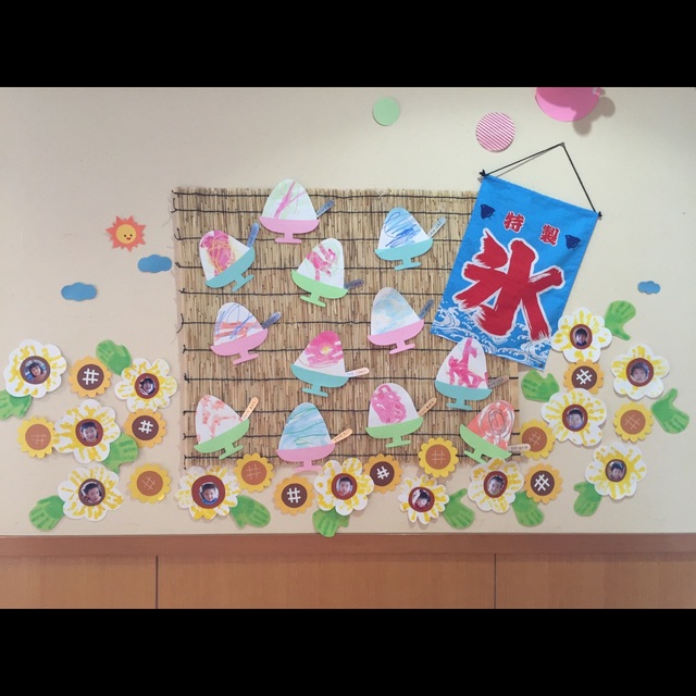 【みんなの投稿】2歳児8月の壁面