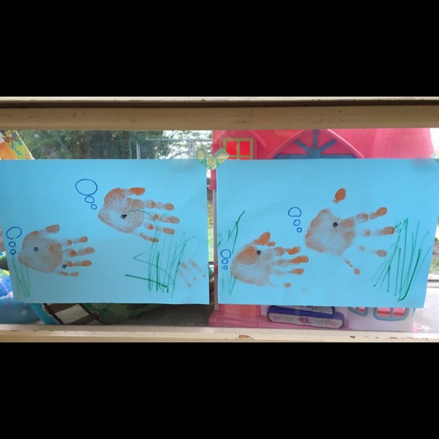 【みんなの投稿】【手形ぺったんで金魚】