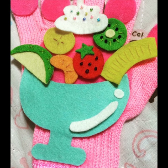 【みんなの投稿】『フルーツパフェ』手袋シアター♫