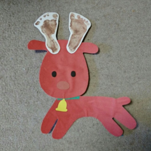 【みんなの投稿】足形トナカイ