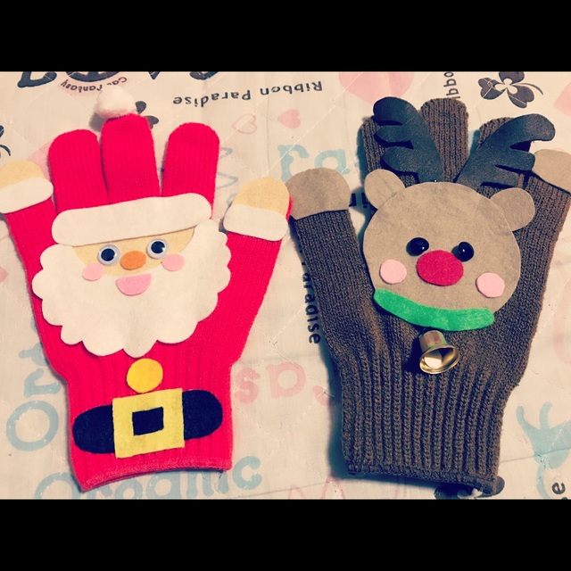 【みんなの投稿】【サンタ&トナカイの手袋シアター】