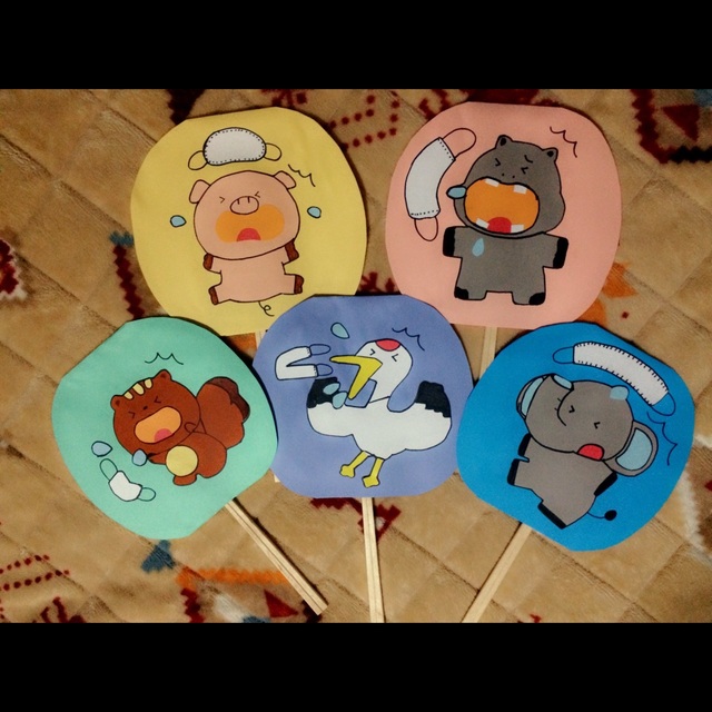 【みんなの投稿】コンコン くしゃんペープサート