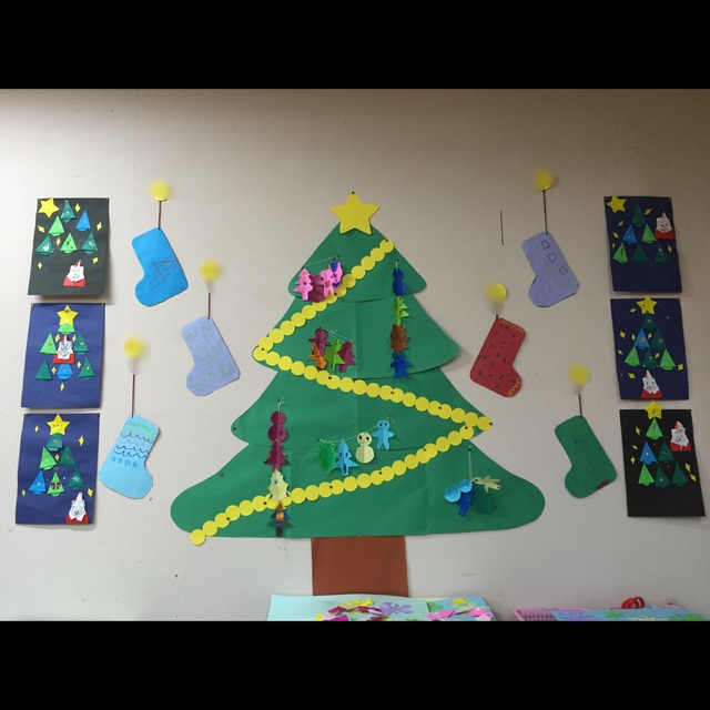 【みんなの投稿】【12月壁面】・4歳児・クリスマス